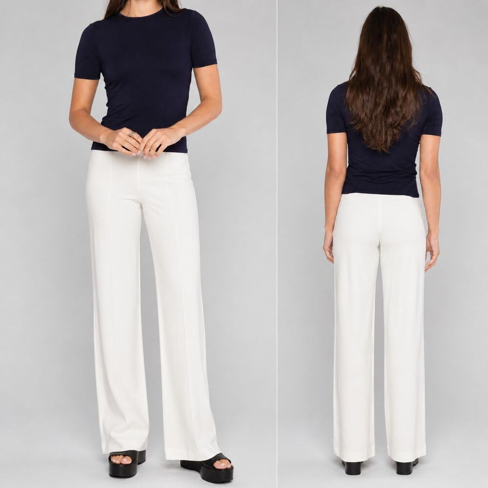 NEW Ripley Rader Off-White Ponte Knit Straight Leg Pant size 2+ 16-18